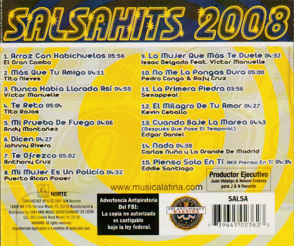 Various : Salsahits 2008 (CD, Comp)