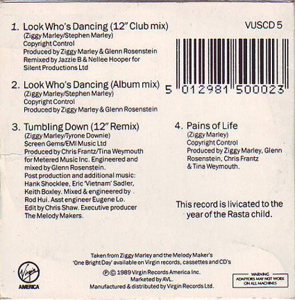 Ziggy Marley And The Melody Makers : Look Who's Dancing (CD, Mini)