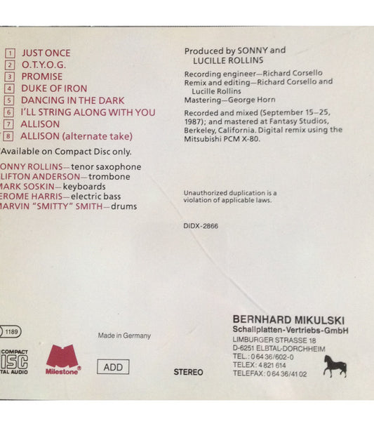 Sonny Rollins : Dancing In The Dark (CD, Album)