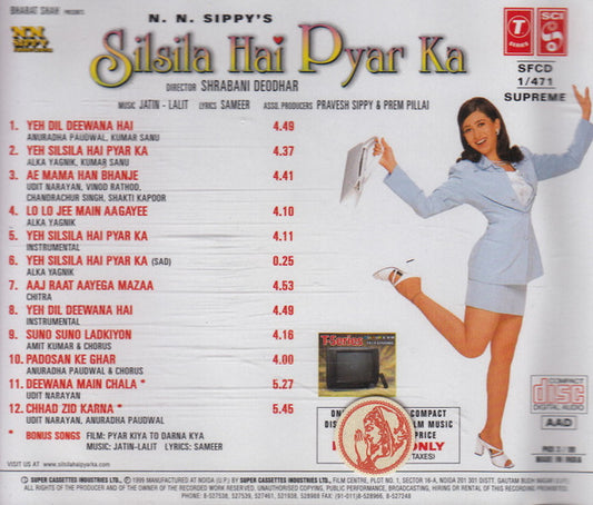 Jatin Lalit, Sameer : Silsila Hai Pyar Ka (CD)