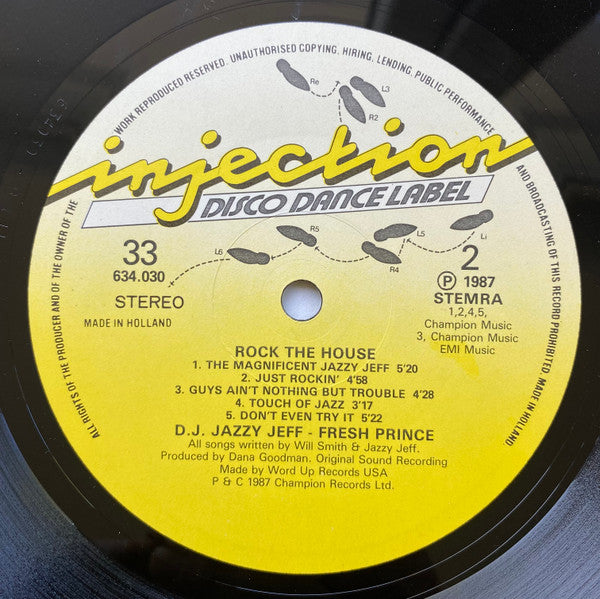 DJ Jazzy Jeff & The Fresh Prince : Rock The House (LP, Album)