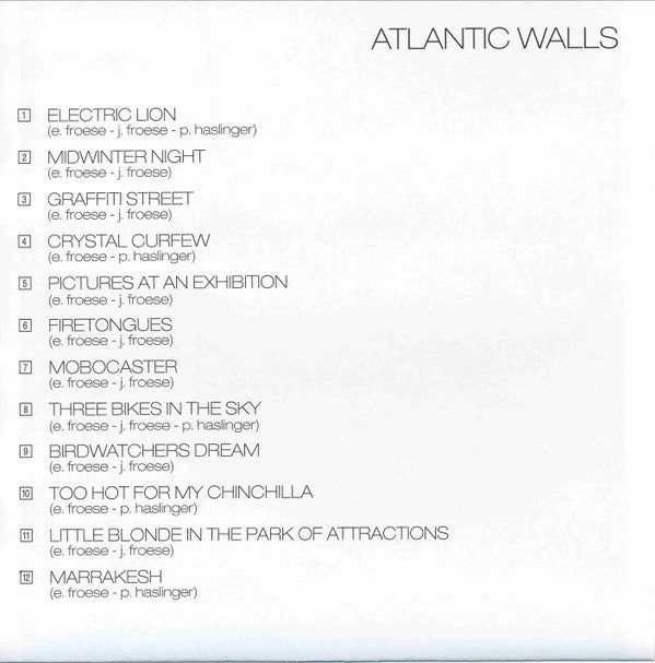 Tangerine Dream : Atlantic Walls (CD, Comp, RE)