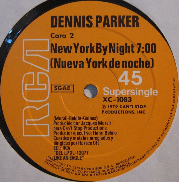 Dennis Parker : Like An Eagle = Como Un Aguila / New York By Night = Nueva York De Noche (12", Maxi)