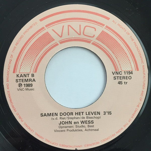 John en Wess : Bye, Bye Fräulein / Samen Door Het Leven (7", Single)