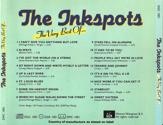 Stanley Morgan's Ink Spots : The Very Best Of... (CD, Comp)