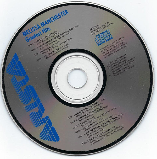 Melissa Manchester : Greatest Hits (CD, Comp, Jap)