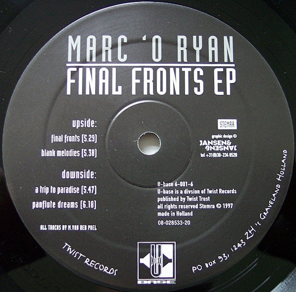 Marc 'O Ryan : Final Fronts EP (12", EP)