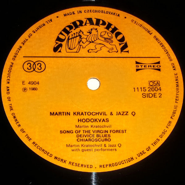 Martin Kratochvíl & Jazz Q : Hodokvas = Feast (LP, Album, RP)