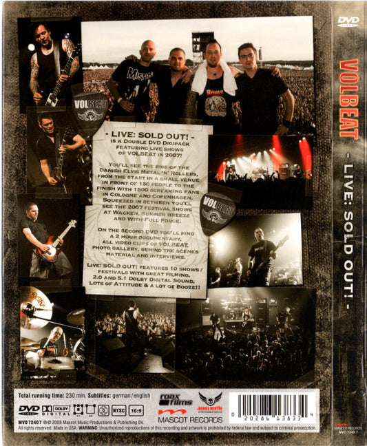 Volbeat : 8 Pm Tonight - Live 2007 - Sold Out (2xDVD-V, NTSC)