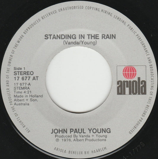 John Paul Young : Standing In The Rain / Keep On Smiling (7", Single)