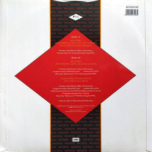 Hazell Dean : Maybe (We Should Call It A Day) (Extra Beat Boys Remix) (12")