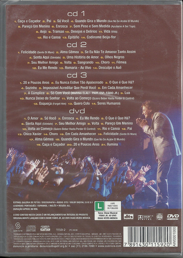 Fábio Jr. : Minha História (3xCD, Comp, RE, RP + DVD-V, RE, RP, Multichannel, )