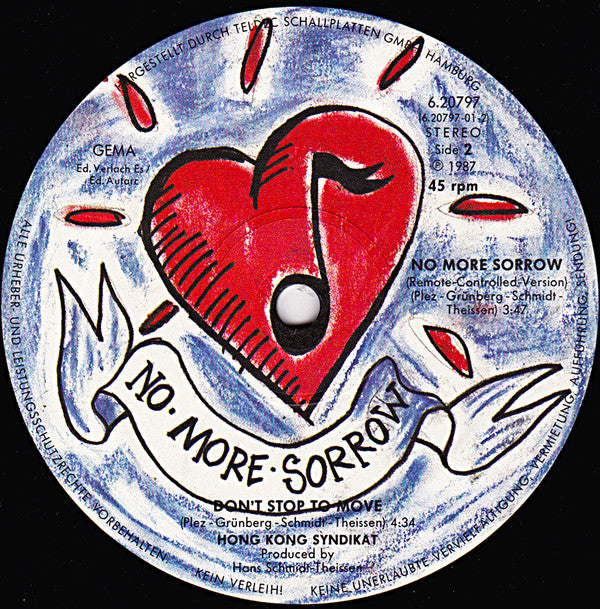 Hongkong Syndikat : No More Sorrow (12", Single)