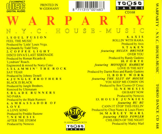 Various : Warparty - N.Y.C. House-Music (CD, Comp)