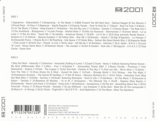 Various : ID&T Yearmix 2001 (2xCD, Mixed)