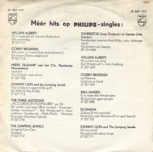 Willeke Alberti : Mijn Dagboek / Die Zomerdag (7", Single, Mono, Bla)