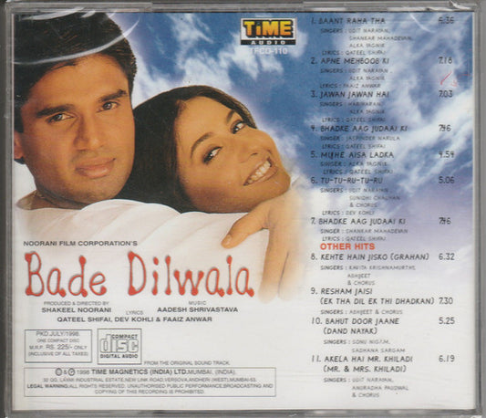 Aadesh Shrivastava : Bade Dilwala (CD)