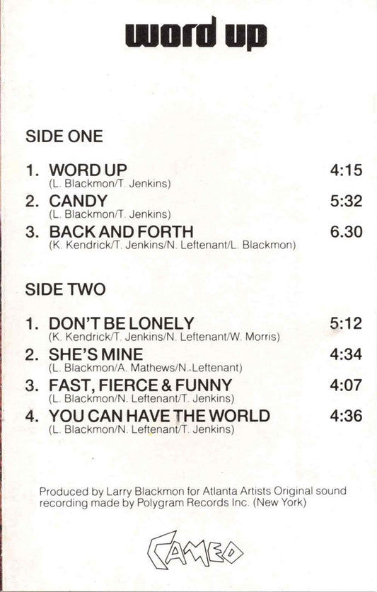 Cameo : Word Up (Cass, Album)