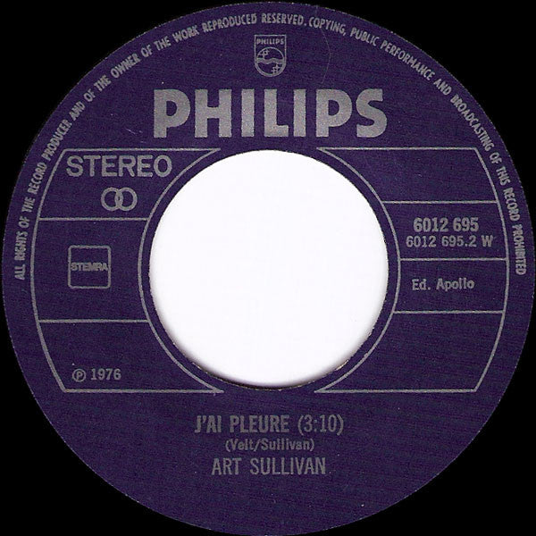 Art Sullivan & Kiki : Et Si Tu Pars / J'Ai Pleuré (7", Single)