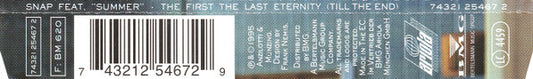 Snap! Feat. Summer : The First The Last Eternity (Till The End) (CD, Maxi)