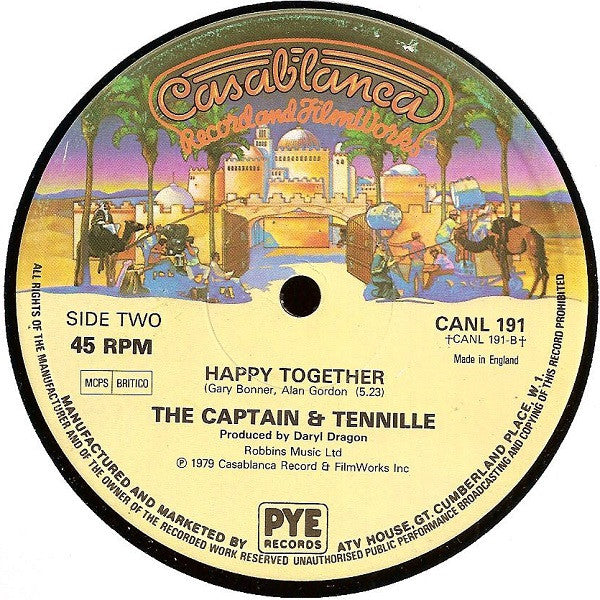 Captain And Tennille : No Love In The Morning / Do That To Me One More Time (Spanish Version) / Happy Together (12", Single)
