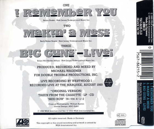 Skid Row : I Remember You (CD, Single)