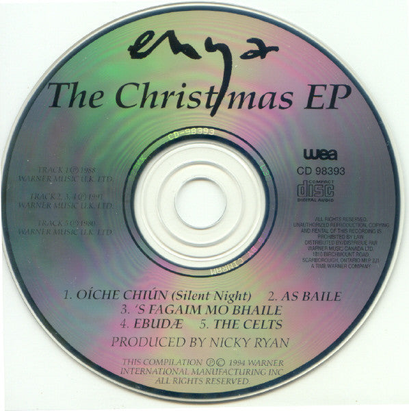 Enya : The Christmas EP (CD, EP, Comp, M/Print)