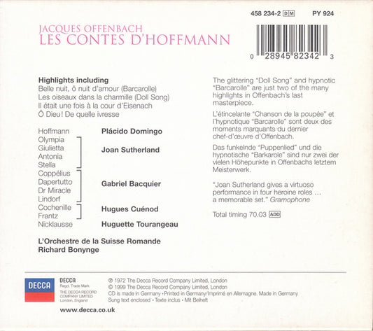 Jacques Offenbach : Les Contes D'Hoffmann • Highlights (CD, Comp)