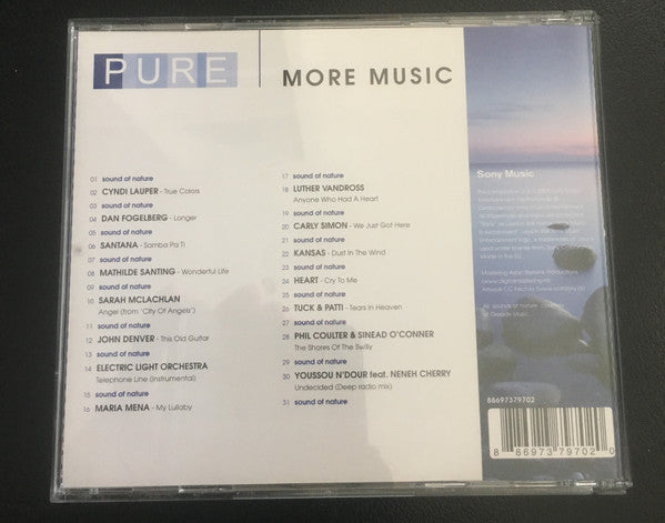 Various : Pure More Music Mixed With Sounds Of Nature (CD, Comp)
