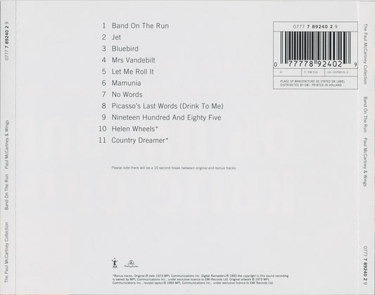 Wings (2) : Band On The Run (CD, Album, RE, RM)