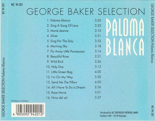 George Baker Selection : Paloma Blanca (CD, Comp)
