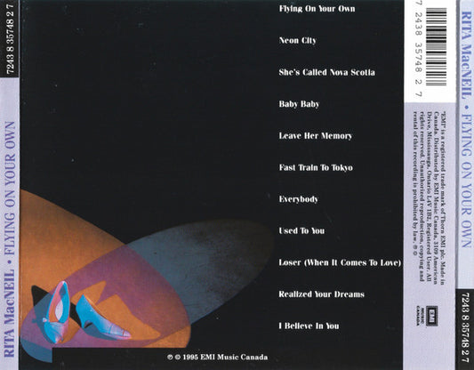 Rita MacNeil : Flying On Your Own (CD, Album, RE)