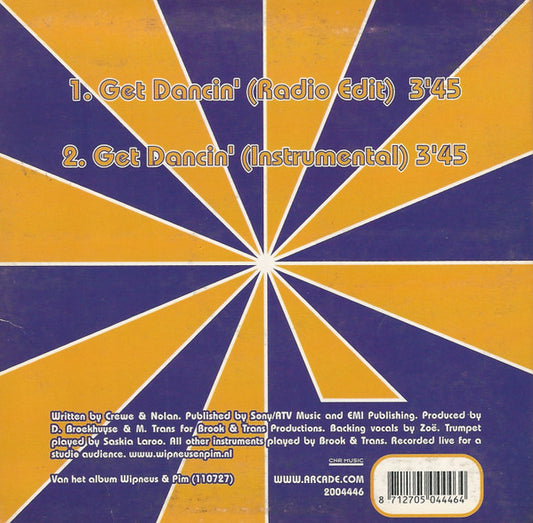 Wipneus En Pim : Get Dancin' (CD, Single, Car)