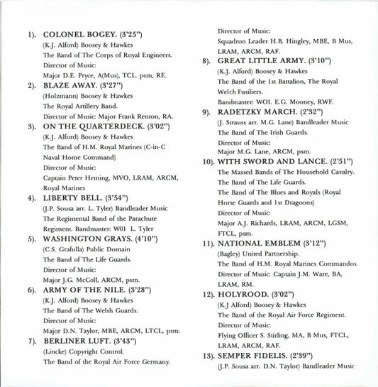 Various : The Great Marches, Volume One (CD, Album)