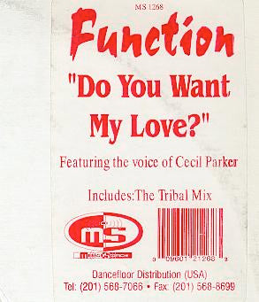 Funktion Featuring The Voice Of Cecil Parker : Do You Want My Love ? (12")