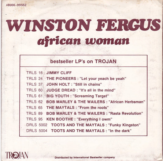 Winston Fergus : African Woman (7", Single, M/Print)