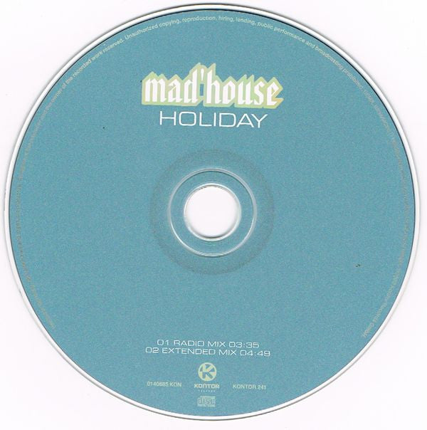 Mad'house : Holiday (CD, Single, Promo)