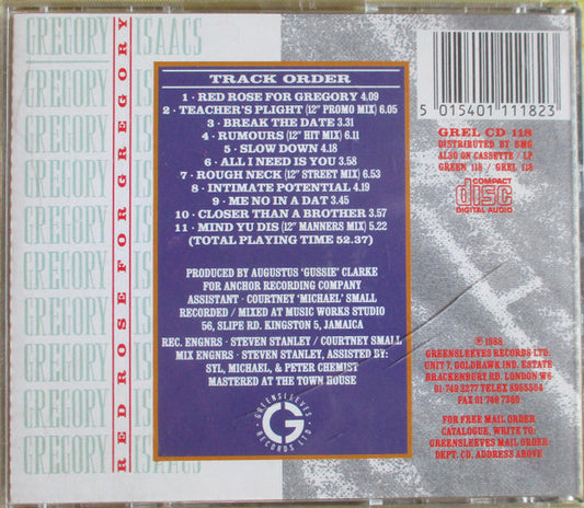Gregory Isaacs : Red Rose For Gregory (CD, Album)