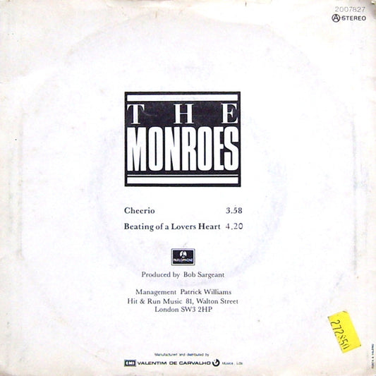 The Monroes : Cheerio (7", Single)
