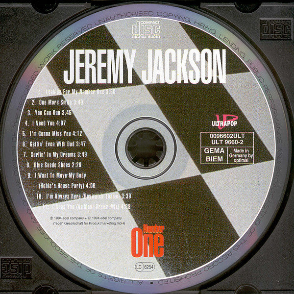 Jeremy Jackson : Number One (CD, Album, RE)