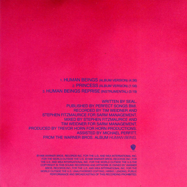 Seal : Human Beings (CD, Single, WMM)