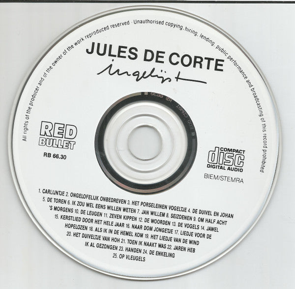 Jules de Corte : Ingelijst (CD)