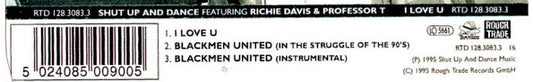 Shut Up & Dance Featuring Richie Davis & Professor T : I Love U (CD, Maxi)
