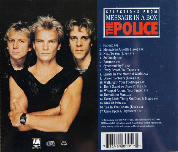 The Police : Selections From Message In A Box (CD, Comp, Promo)