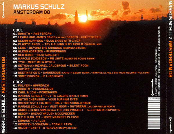 Markus Schulz : Amsterdam 08 (2xCD, Mixed)