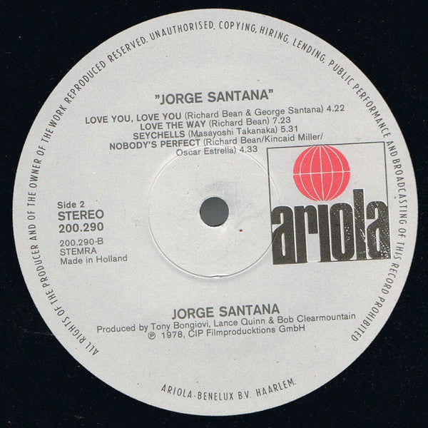 Jorge Santana : Jorge Santana (LP, Album)