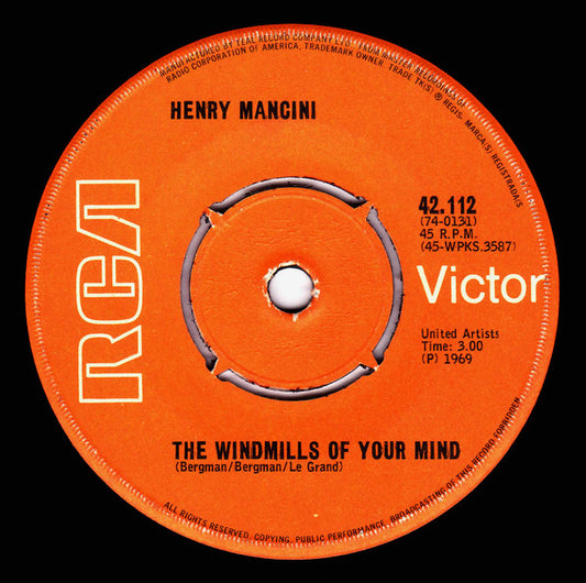 Henry Mancini : Love Theme From Romeo And Juliet / The Windmills Of Your Mind (7", Single)
