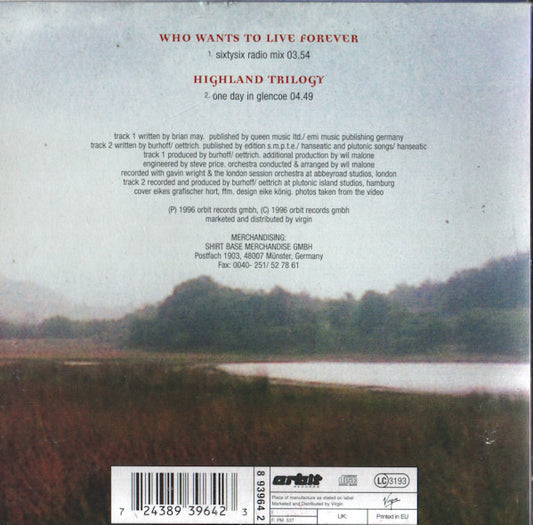 Dune (3) : Who Wants To Live Forever (CD, Single, Car)
