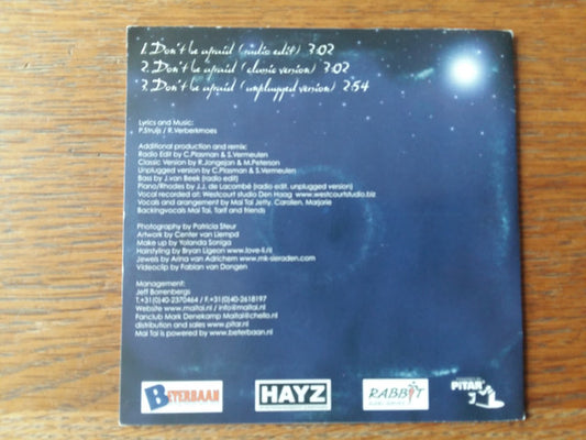 Mai Tai : Don't Be Afraid (CD, Single, Ltd)