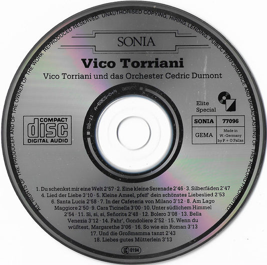Vico Torriani Und Das Orchestra Cedric Dumont : Vico Torriani (CD, Comp)